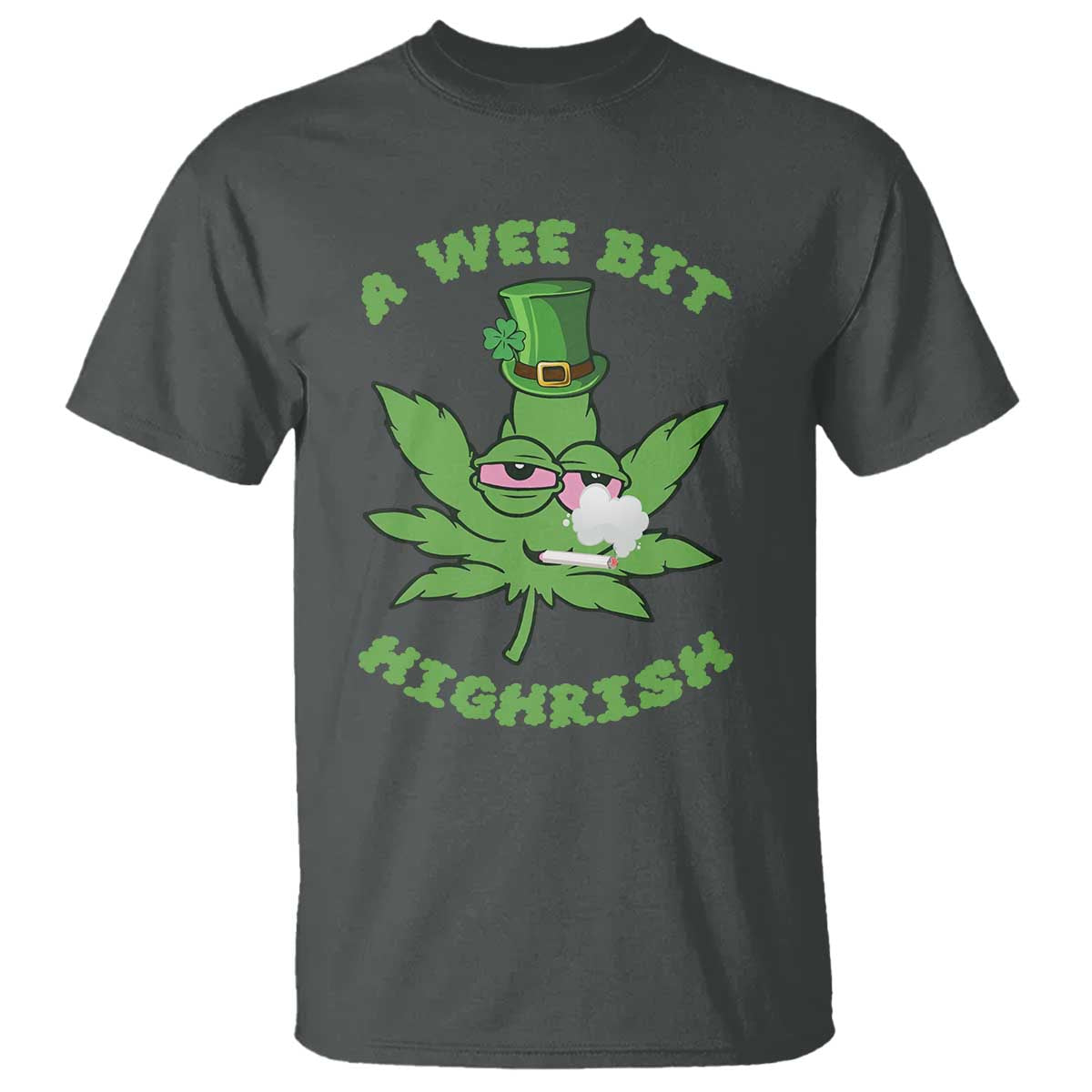 funny-st-patricks-day-cannabis-weed-t-shirt-a-wee-bit-highrish-shamrock