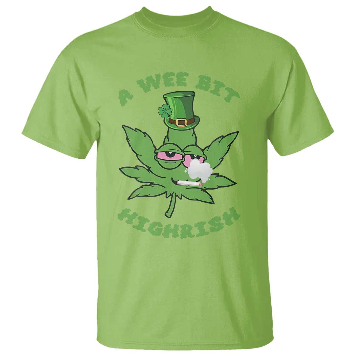 funny-st-patricks-day-cannabis-weed-t-shirt-a-wee-bit-highrish-shamrock