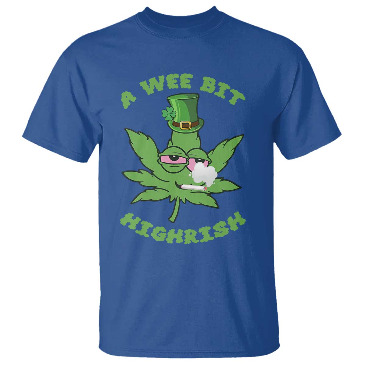 funny-st-patricks-day-cannabis-weed-t-shirt-a-wee-bit-highrish-shamrock