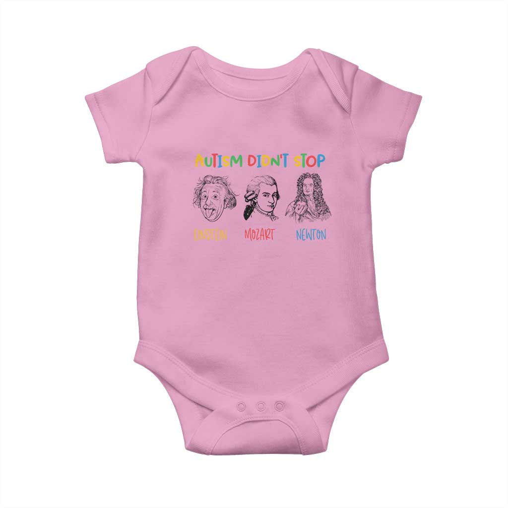 Autism Didn't Stop Einstein Mozart Newton Baby Onesie Autism Support