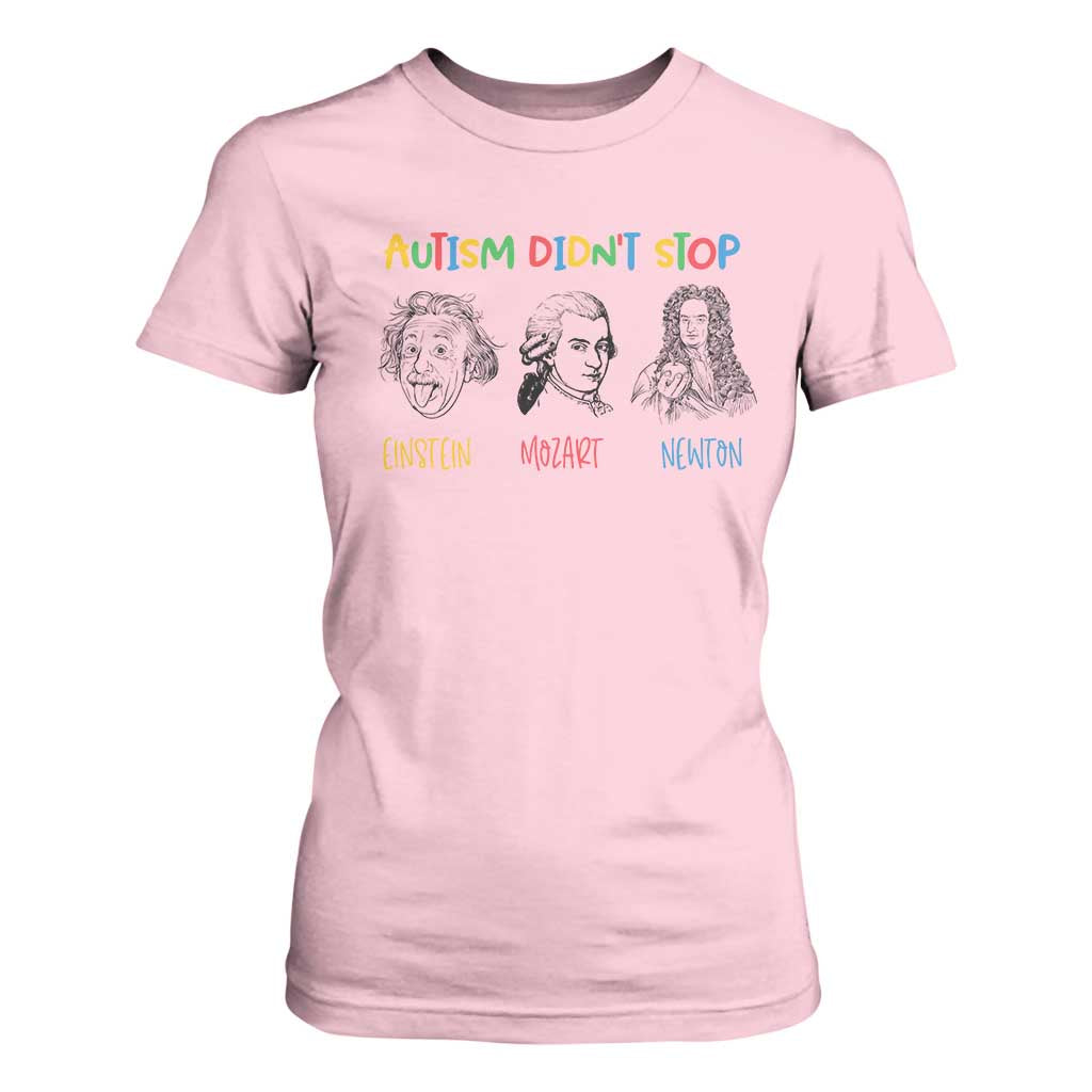 Autism Didn't Stop Einstein Mozart Newton T Shirt For Women Autism Support