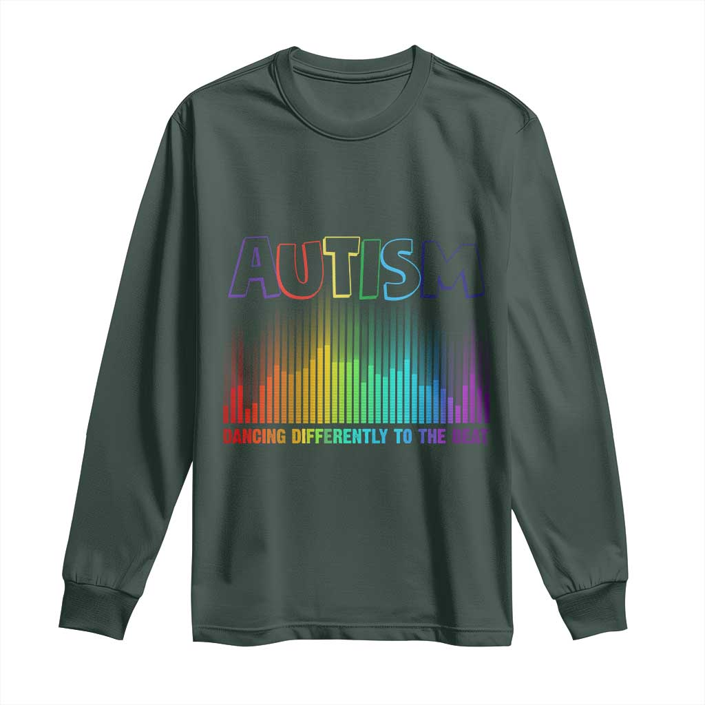 Autism Support Long Sleeve Shirt Autism Dancing Differently To The Beat