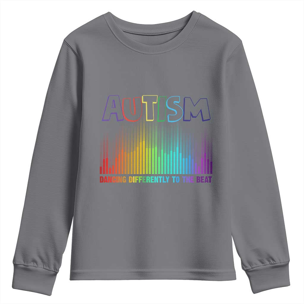 Autism Support Youth Sweatshirt Autism Dancing Differently To The Beat