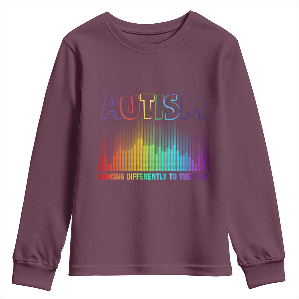 Autism Support Youth Sweatshirt Autism Dancing Differently To The Beat