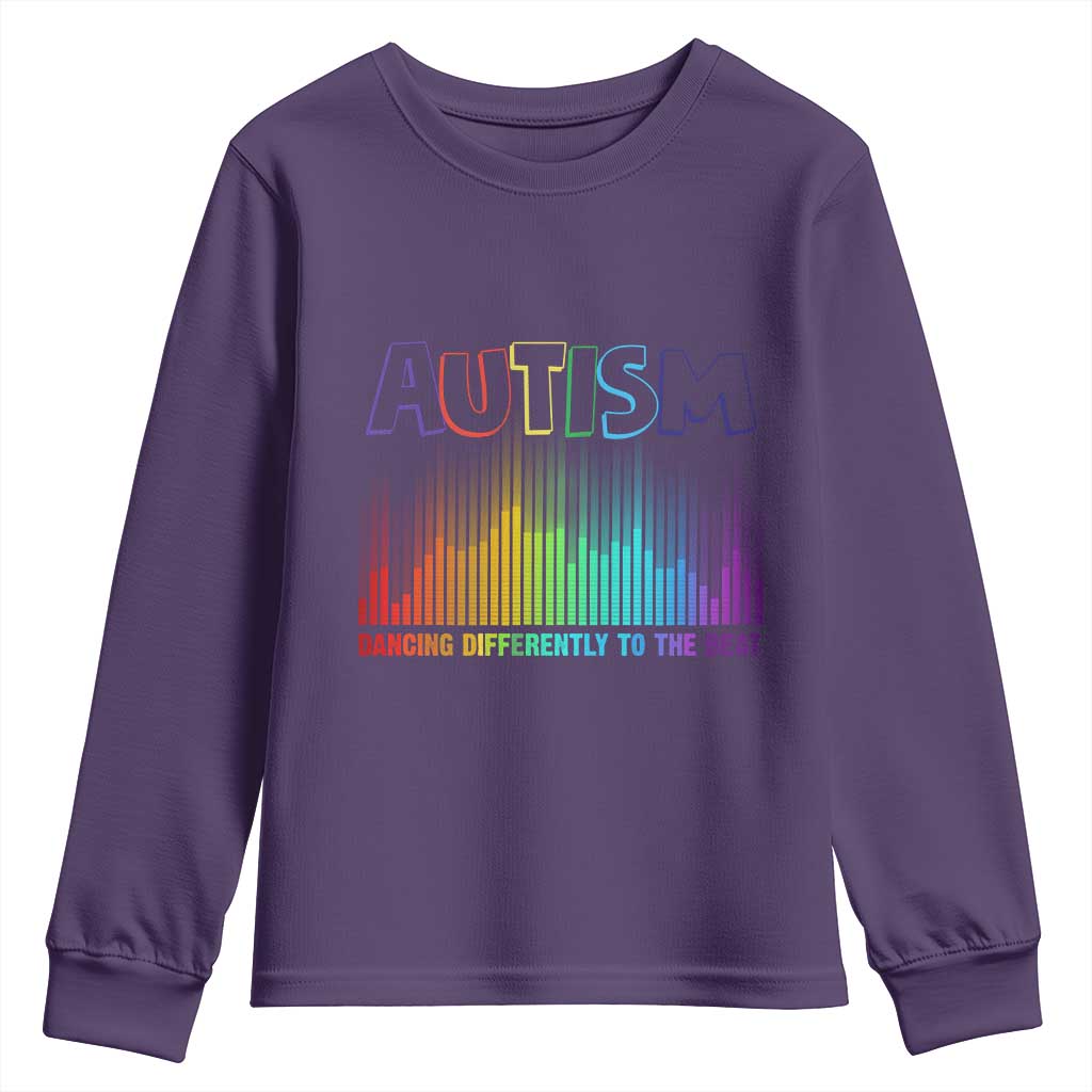 Autism Support Youth Sweatshirt Autism Dancing Differently To The Beat