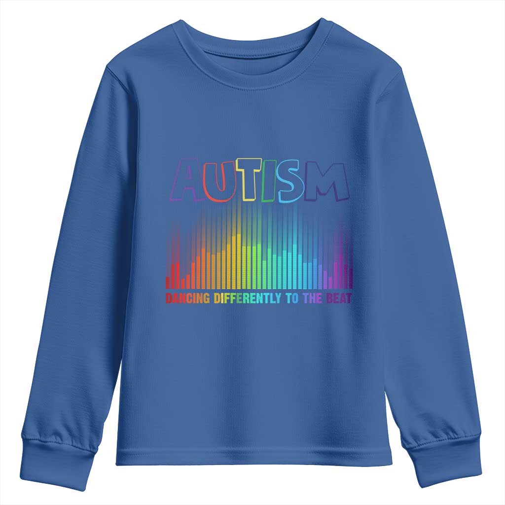 Autism Support Youth Sweatshirt Autism Dancing Differently To The Beat