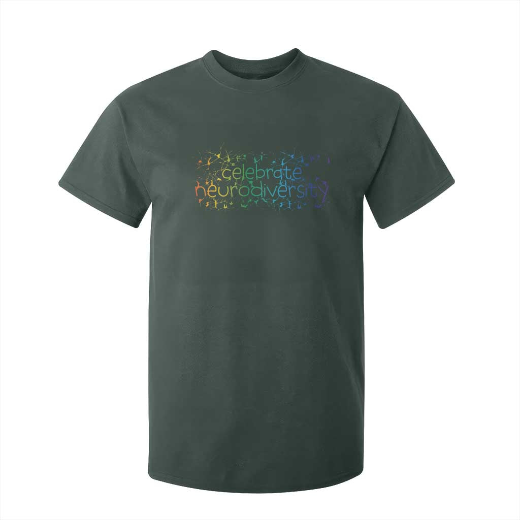 Celebrate Neurodiversity T Shirt For Kid Autism Support ASD ADHD Mental Health