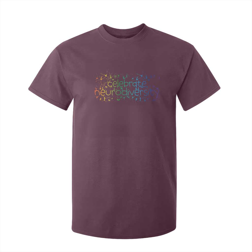 Celebrate Neurodiversity T Shirt For Kid Autism Support ASD ADHD Mental Health