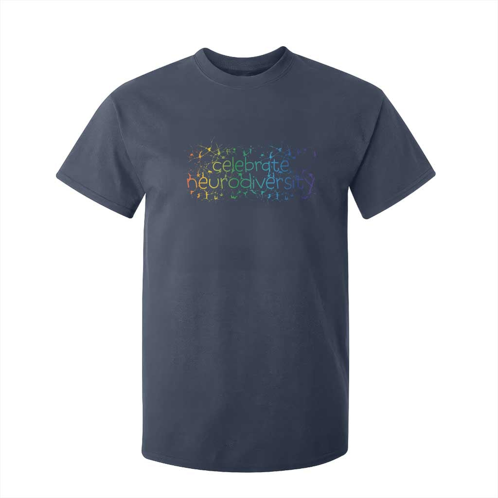 Celebrate Neurodiversity T Shirt For Kid Autism Support ASD ADHD Mental Health