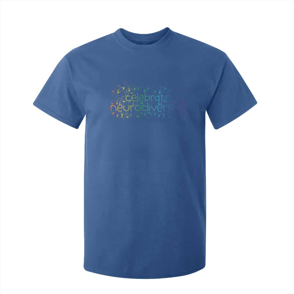 Celebrate Neurodiversity T Shirt For Kid Autism Support ASD ADHD Mental Health