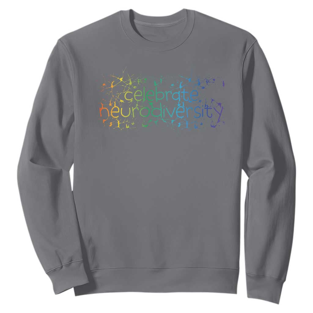 Celebrate Neurodiversity Sweatshirt Autism Support ASD ADHD Mental Health