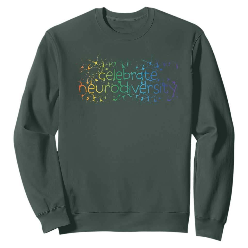 Celebrate Neurodiversity Sweatshirt Autism Support ASD ADHD Mental Health