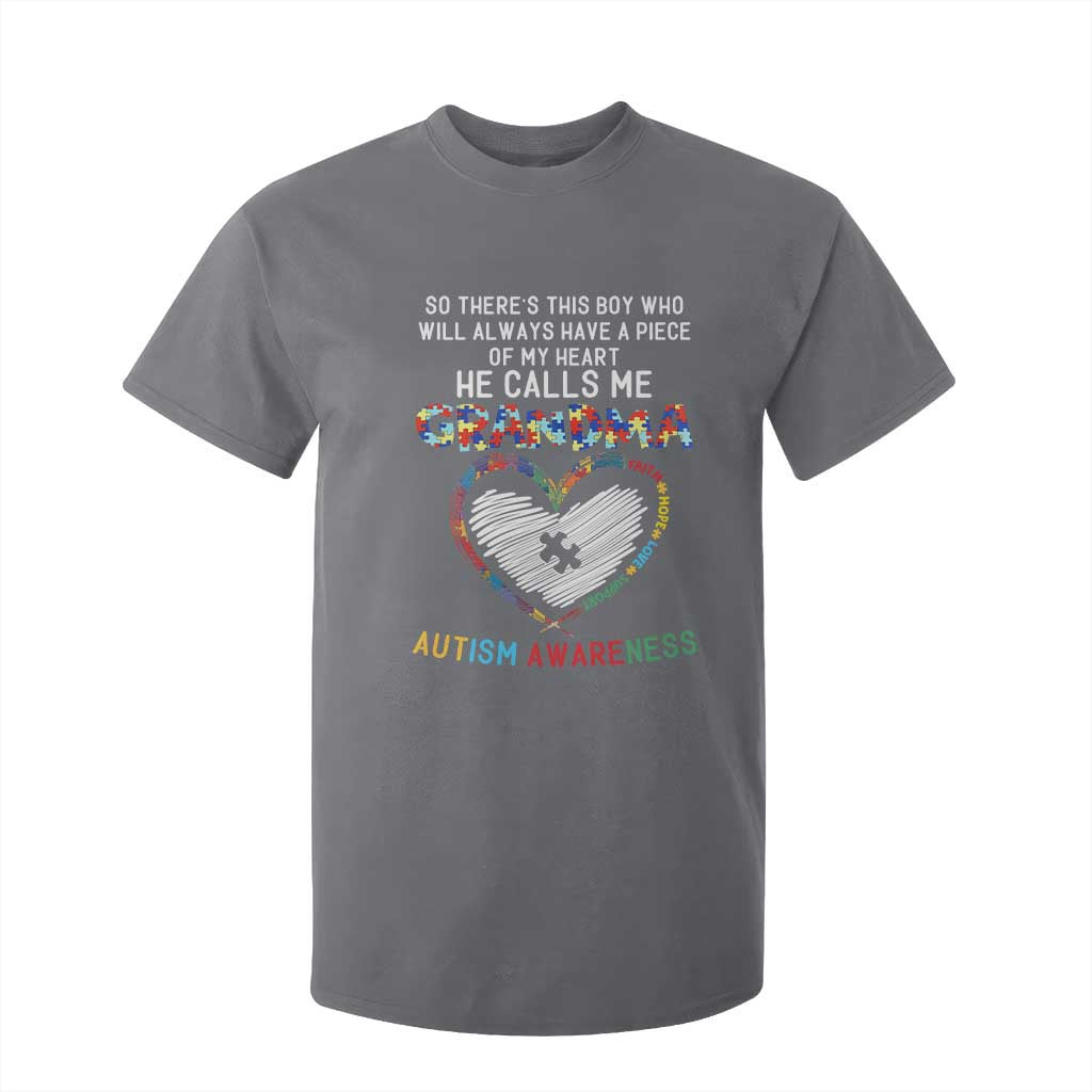 Autism Support Grandma T Shirt For Kid Heartfelt He Calls Me Grandma Quote