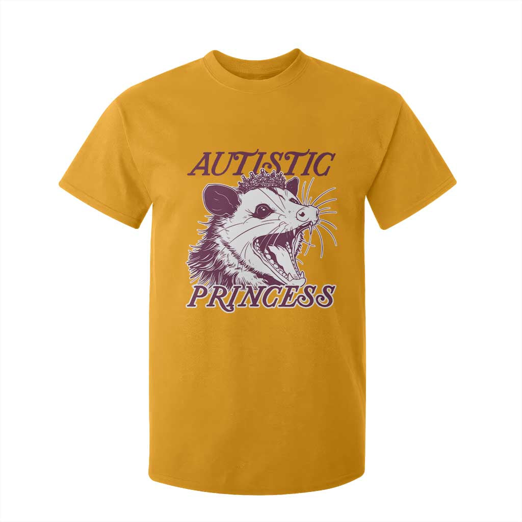 Funny Autistic Princess T Shirt For Kid Autism Support Opposum