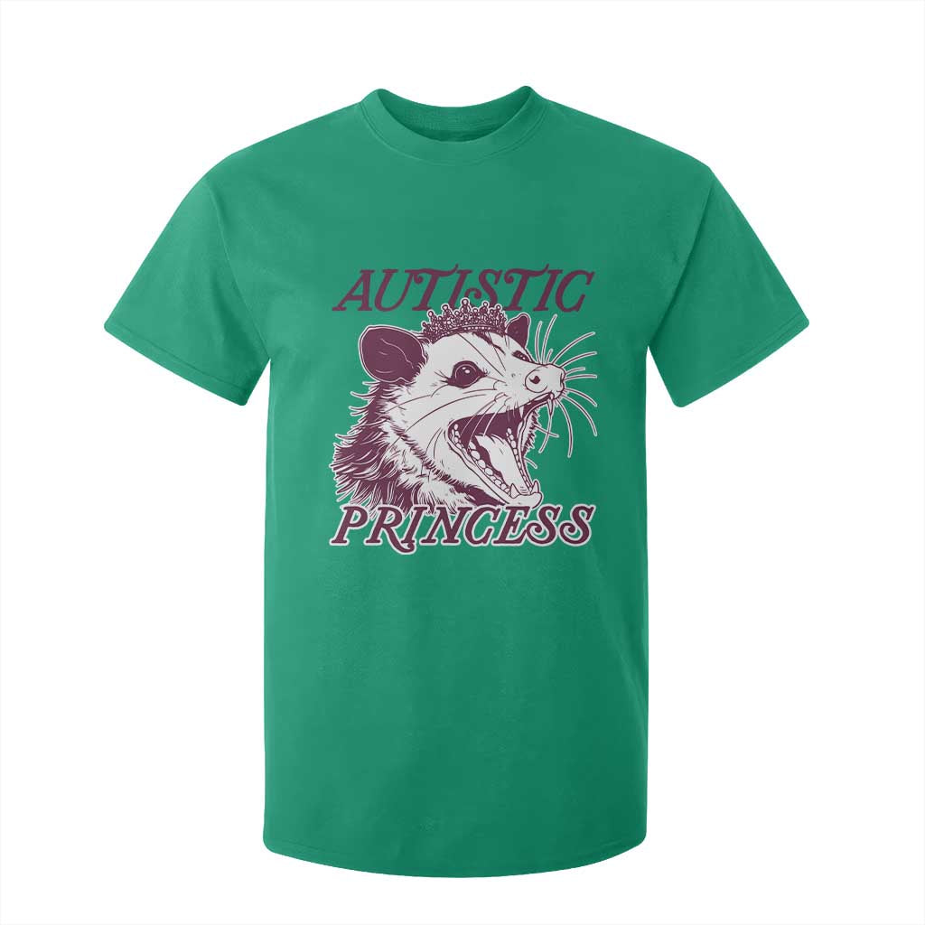 Funny Autistic Princess T Shirt For Kid Autism Support Opposum