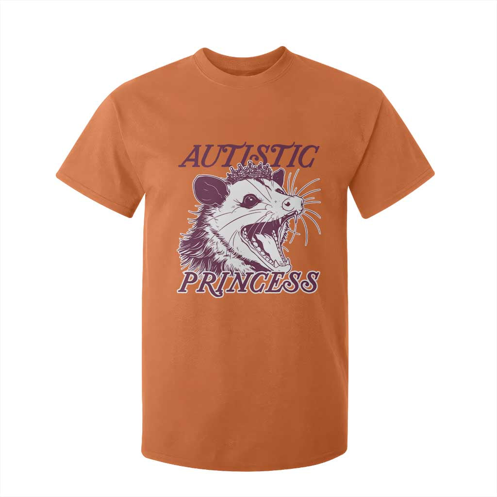 Funny Autistic Princess T Shirt For Kid Autism Support Opposum