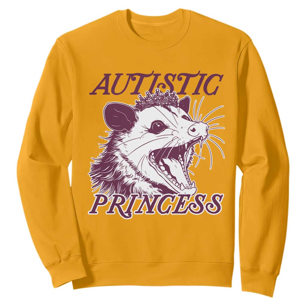 Funny Autistic Princess Sweatshirt Autism Support Opposum