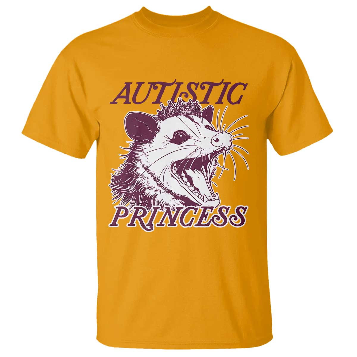 Funny Autistic Princess T Shirt Autism Support Opposum