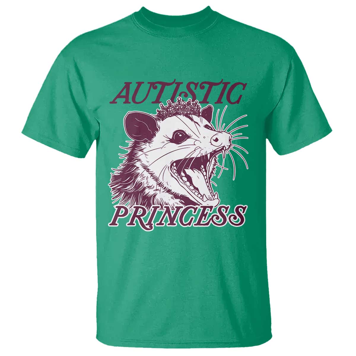Funny Autistic Princess T Shirt Autism Support Opposum