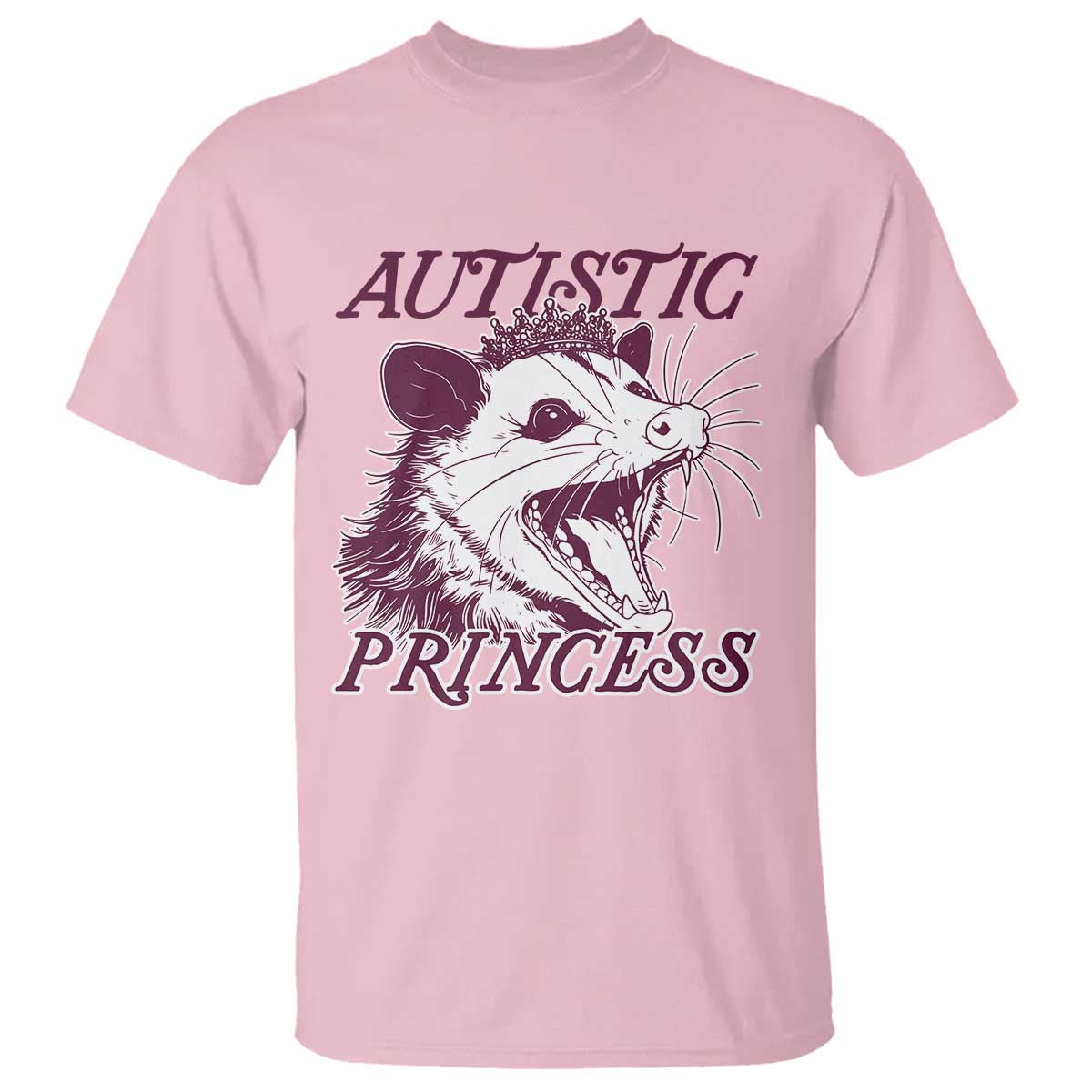 Funny Autistic Princess T Shirt Autism Support Opposum