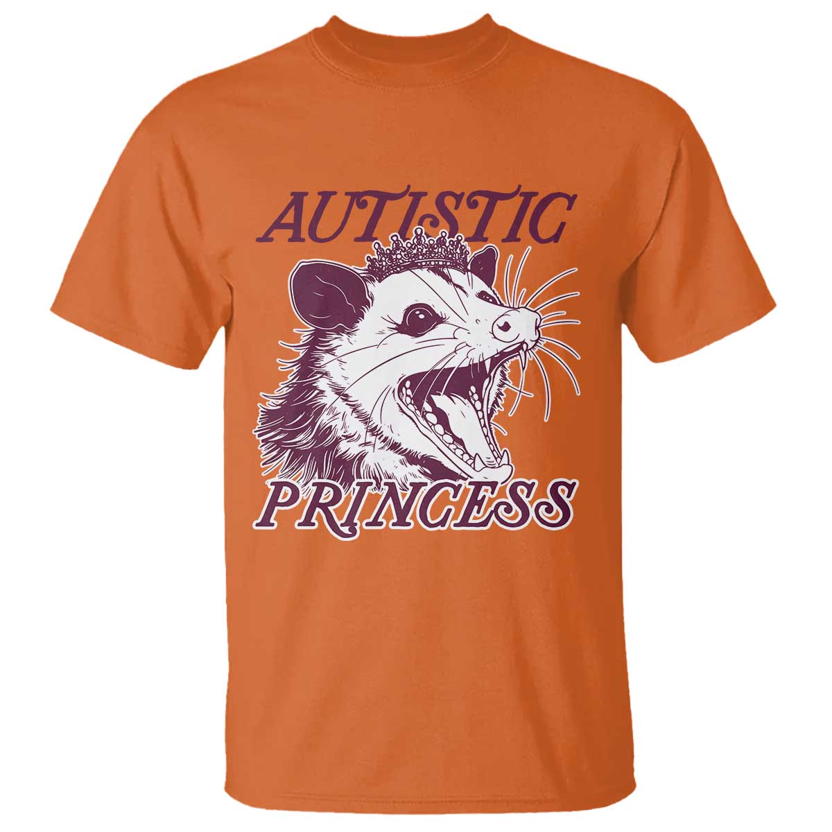 Funny Autistic Princess T Shirt Autism Support Opposum