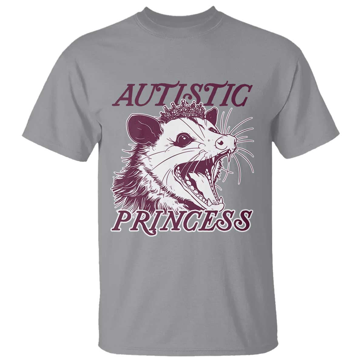 Funny Autistic Princess T Shirt Autism Support Opposum