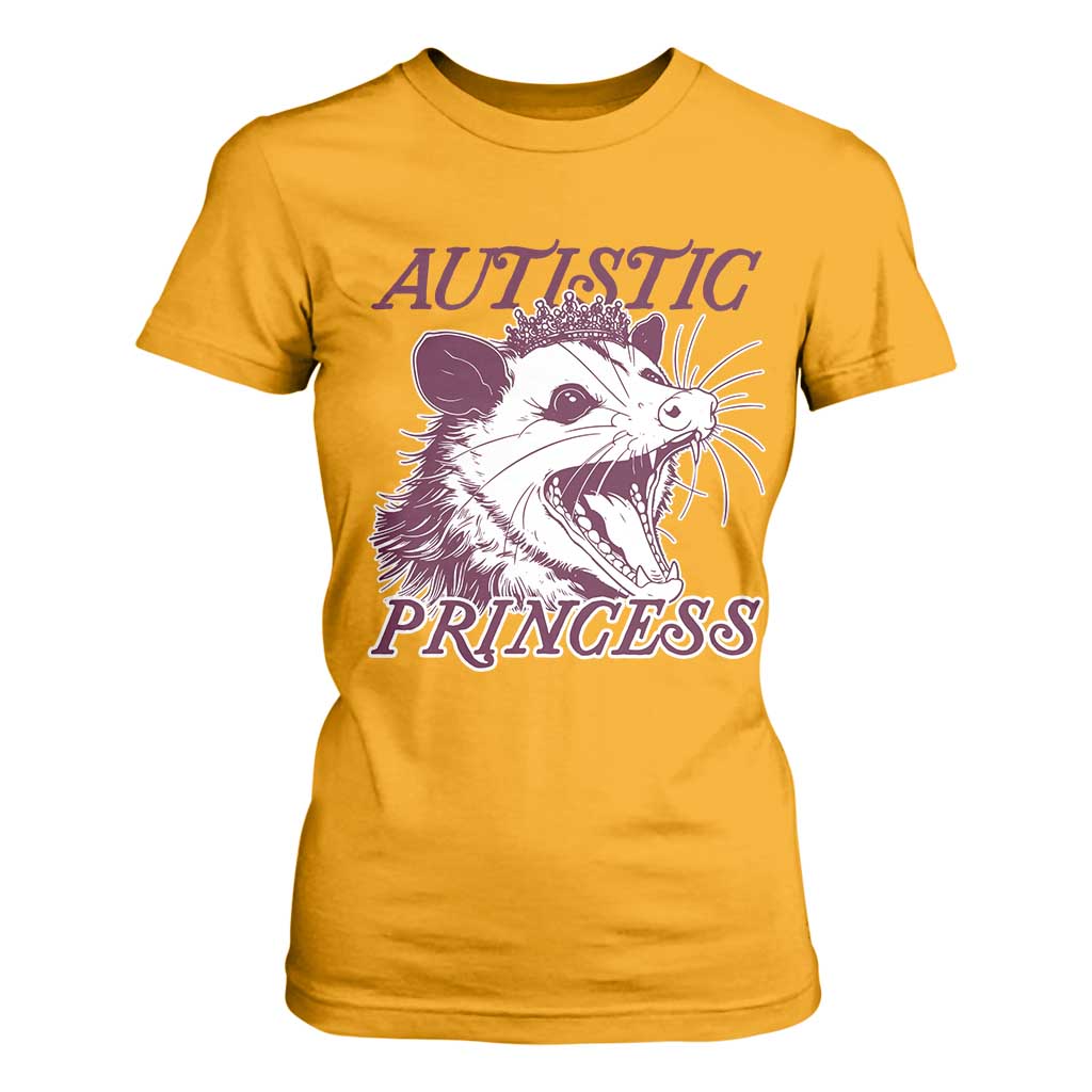 Funny Autistic Princess T Shirt For Women Autism Support Opposum