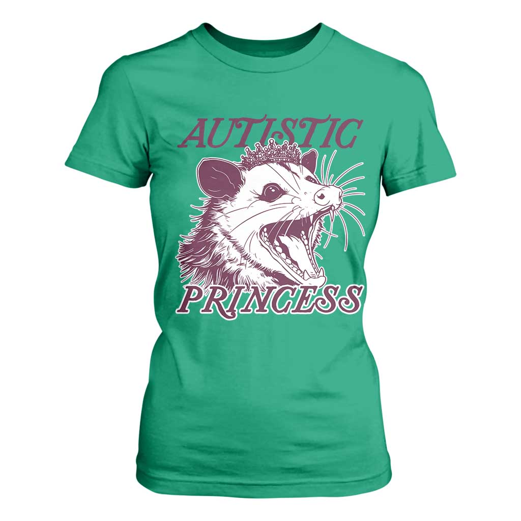 Funny Autistic Princess T Shirt For Women Autism Support Opposum