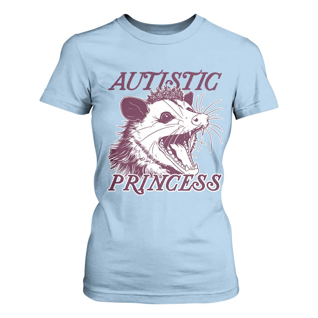 Funny Autistic Princess T Shirt For Women Autism Support Opposum