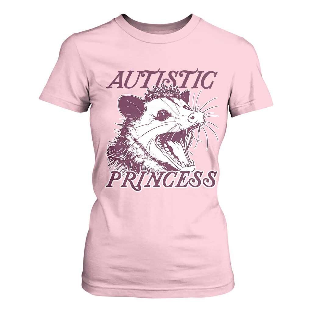 Funny Autistic Princess T Shirt For Women Autism Support Opposum