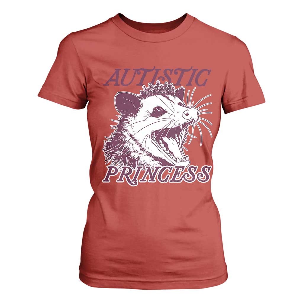 Funny Autistic Princess T Shirt For Women Autism Support Opposum