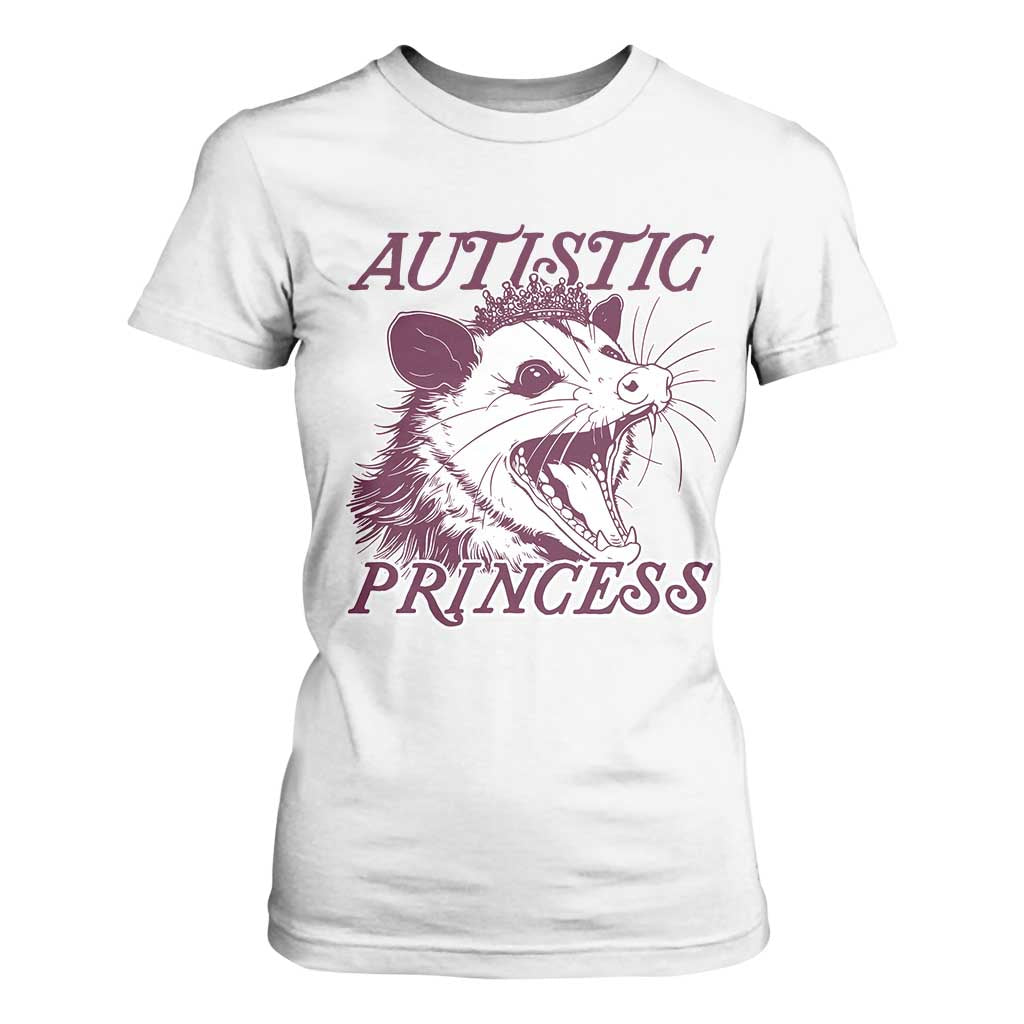 Funny Autistic Princess T Shirt For Women Autism Support Opposum