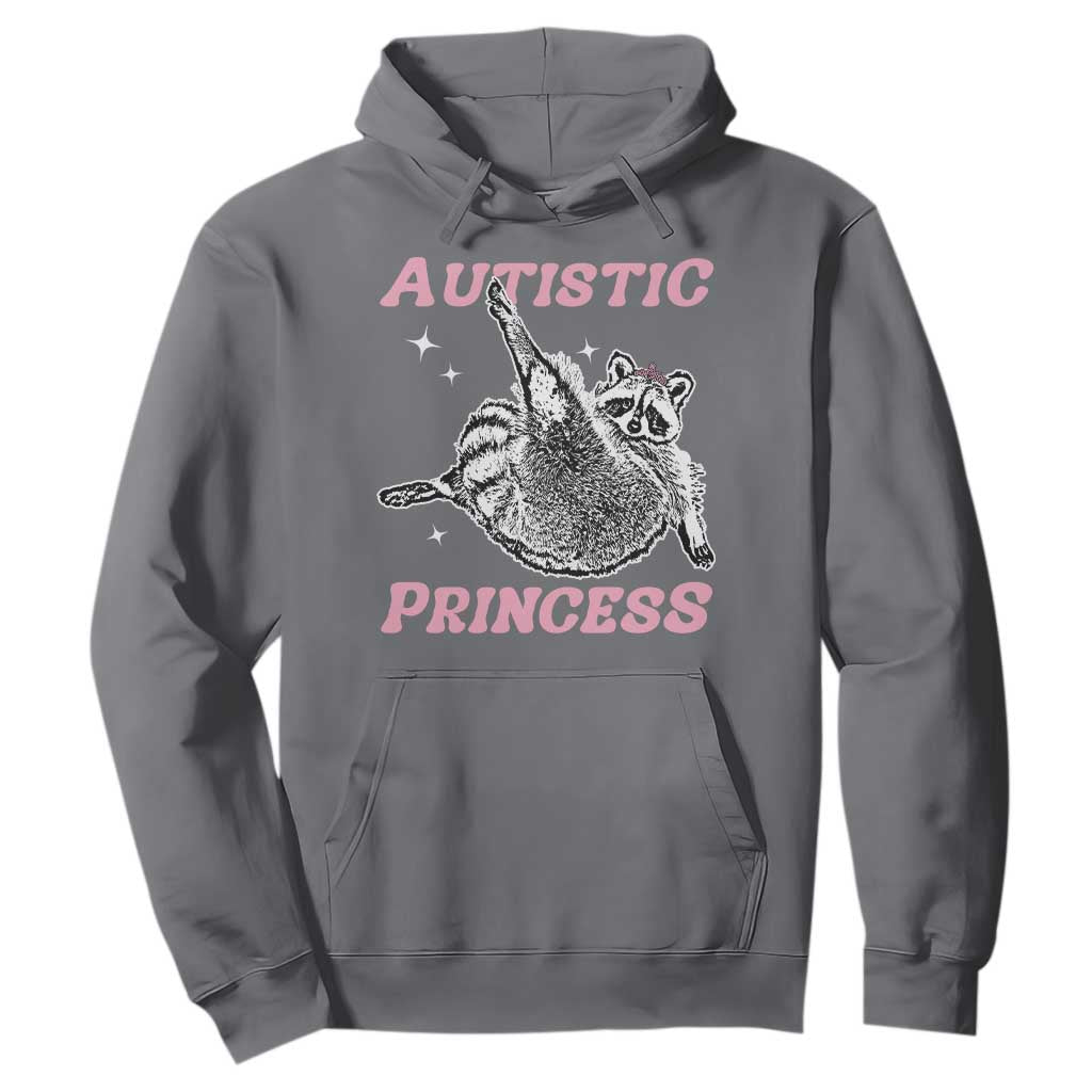 Funny Autistic Princess Hoodie Autism Support Raccoon