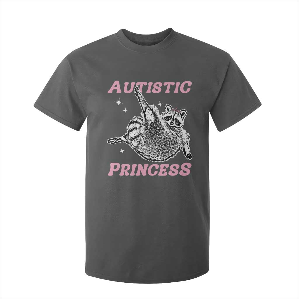 Funny Autistic Princess T Shirt For Kid Autism Support Raccoon
