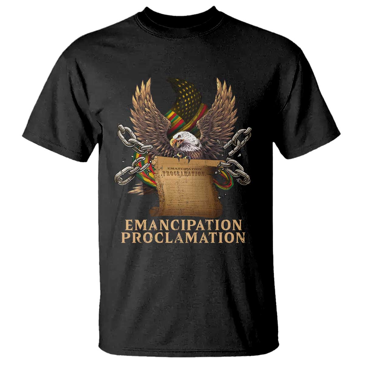 emancipation-proclamation-t-shirt-juneteenth-end-of-slavery-bald-eagle