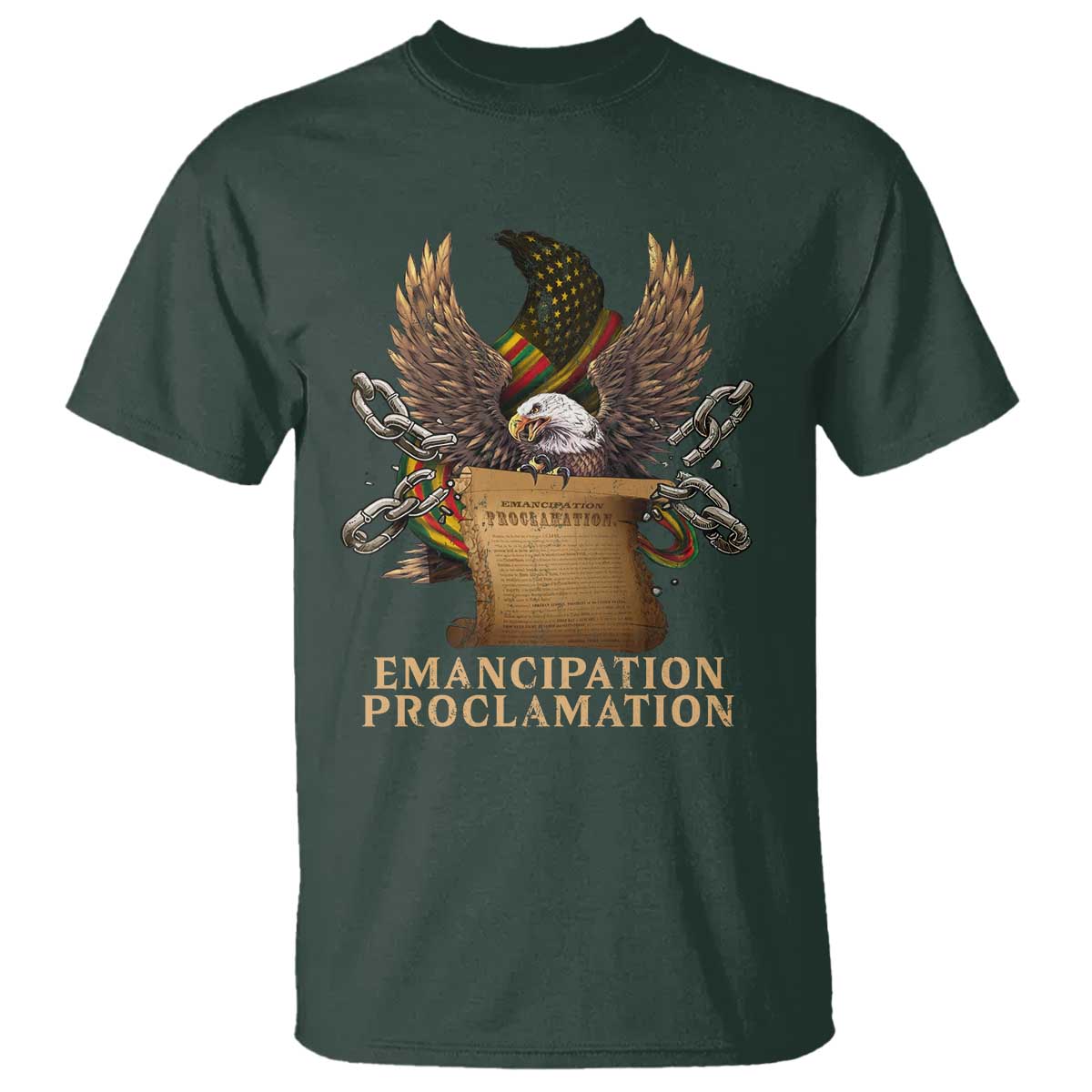 emancipation-proclamation-t-shirt-juneteenth-end-of-slavery-bald-eagle