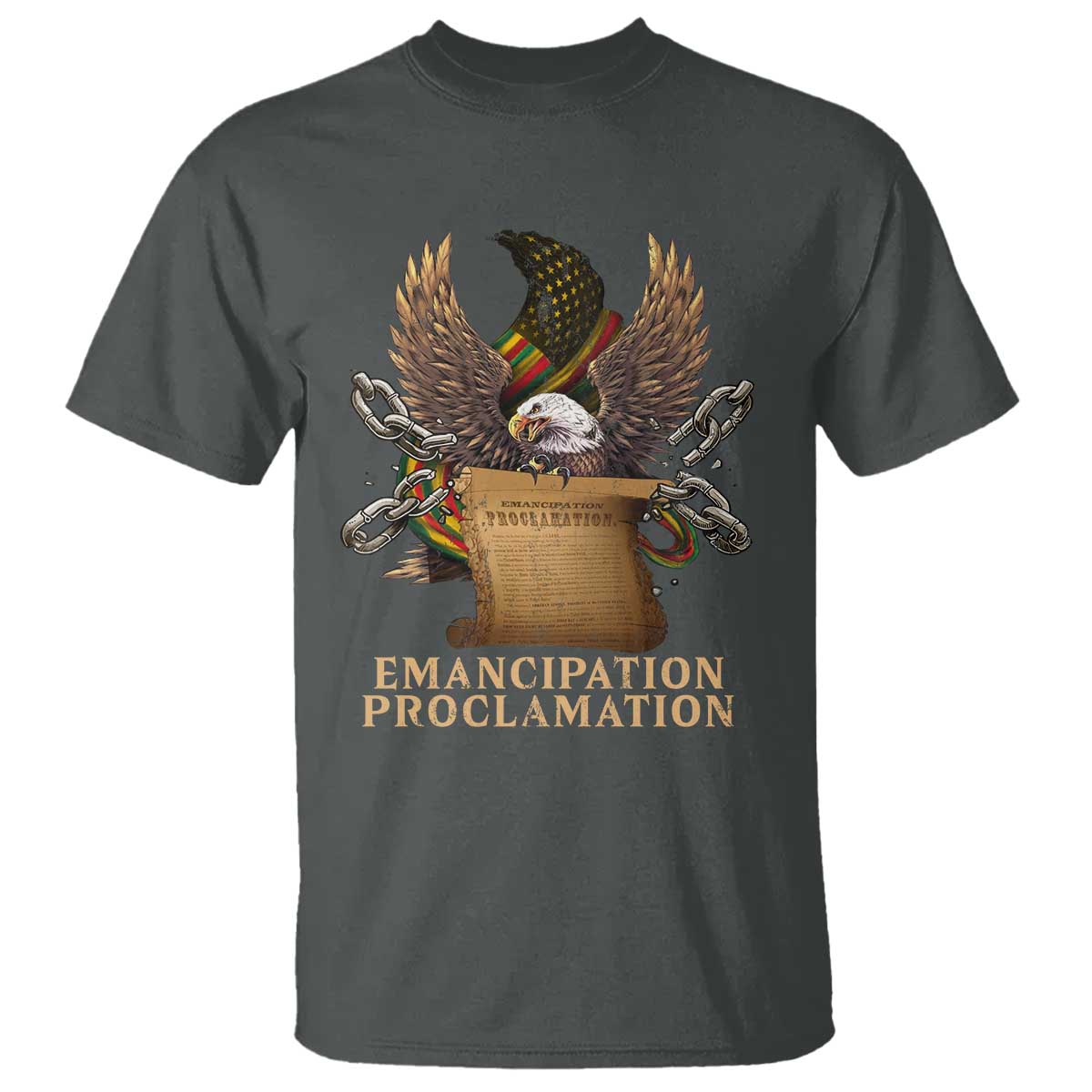 emancipation-proclamation-t-shirt-juneteenth-end-of-slavery-bald-eagle