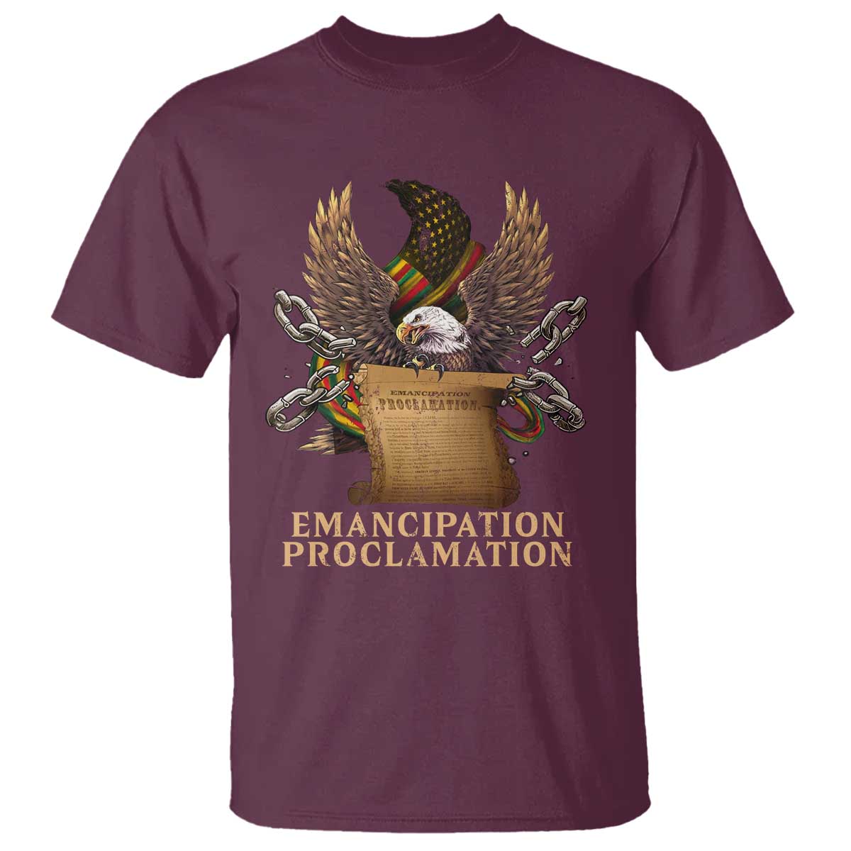 emancipation-proclamation-t-shirt-juneteenth-end-of-slavery-bald-eagle