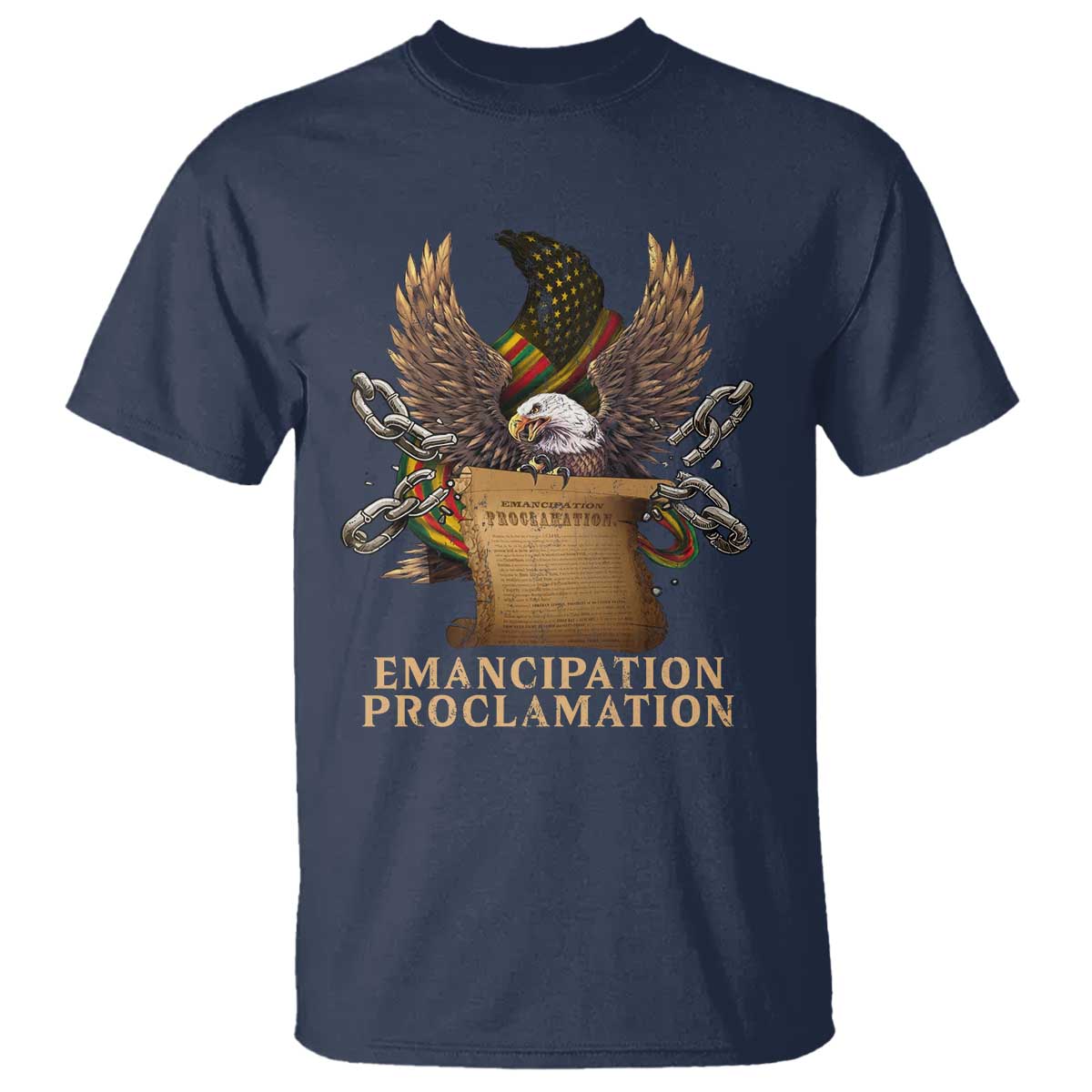 emancipation-proclamation-t-shirt-juneteenth-end-of-slavery-bald-eagle