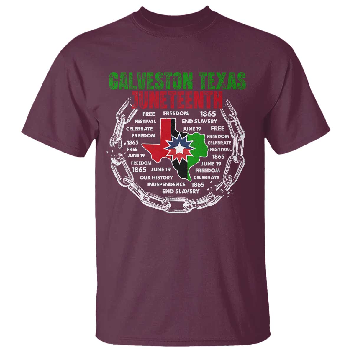 juneteenth-galveston-texas-t-shirt-break-the-chain-freedom-since-1865