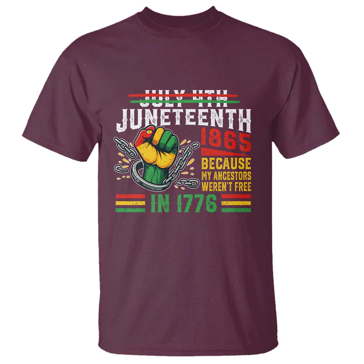 juneteenth-1865-because-my-ancestors-werent-free-in-1776-t-shirt-break-the-chains