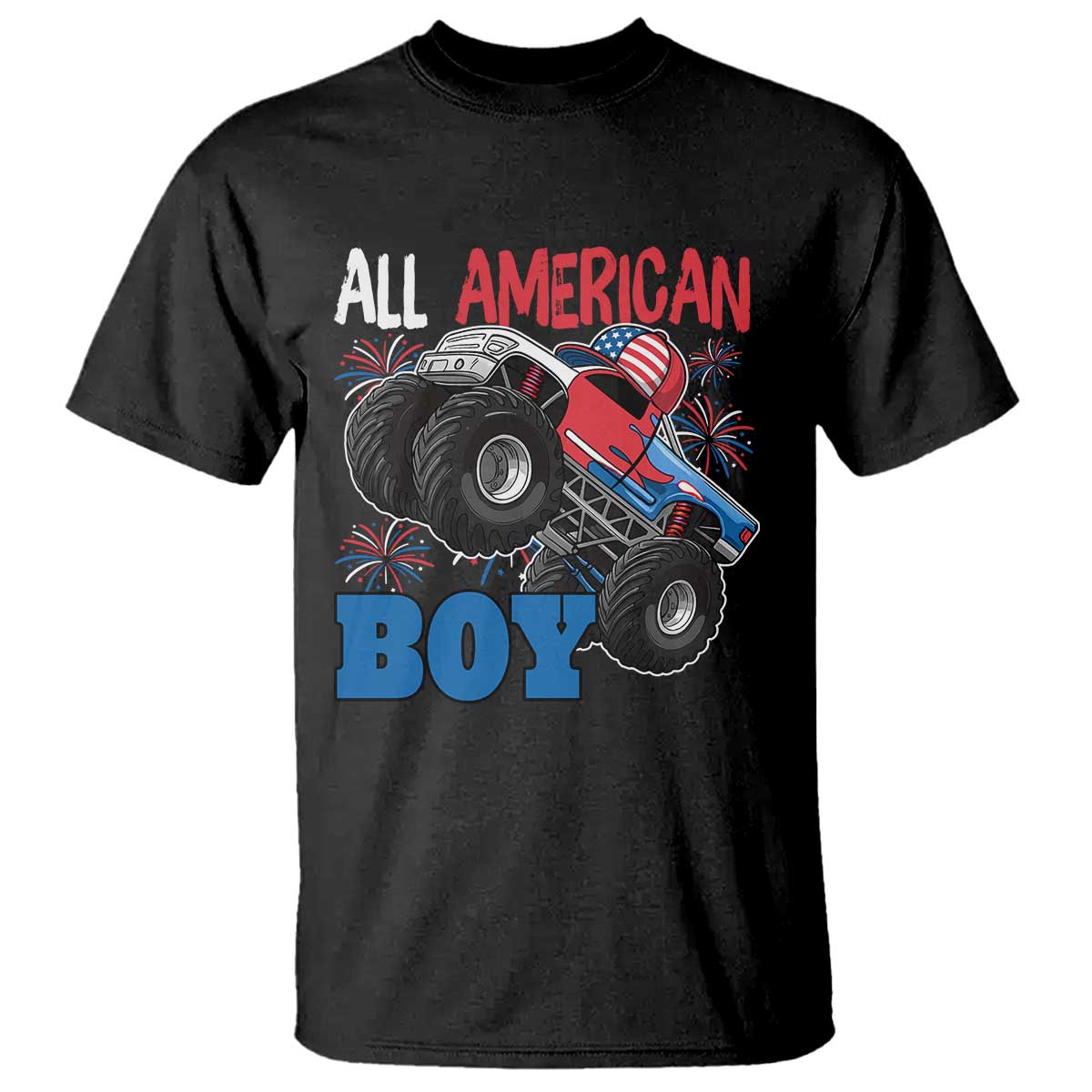 funny-all-american-boy-4th-of-july-t-shirt-monster-trucks-american-flag-fireworks