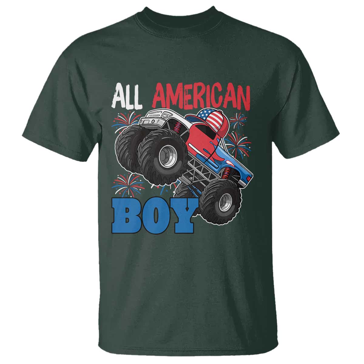 funny-all-american-boy-4th-of-july-t-shirt-monster-trucks-american-flag-fireworks