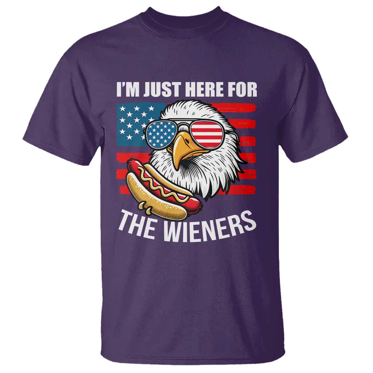 funny-im-just-here-for-the-wieners-t-shirt-4th-of-july-bald-eagle-hot-dog-lover
