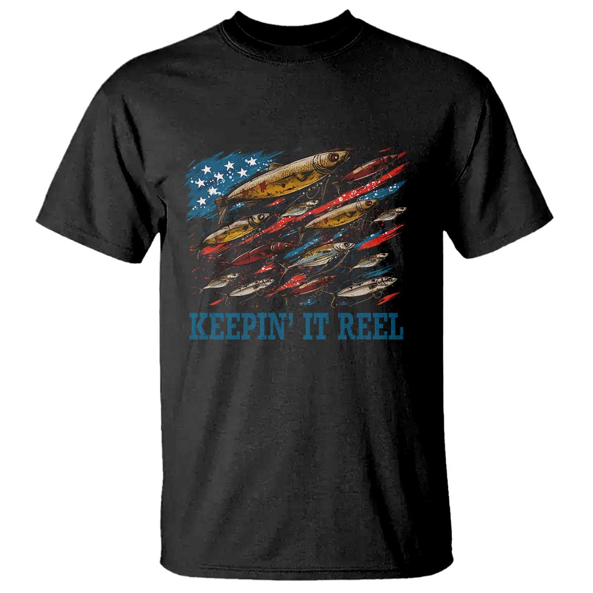 funny-fisherman-keepin-it-reel-t-shirt-fishing-lure-american-flag-bass-fishing
