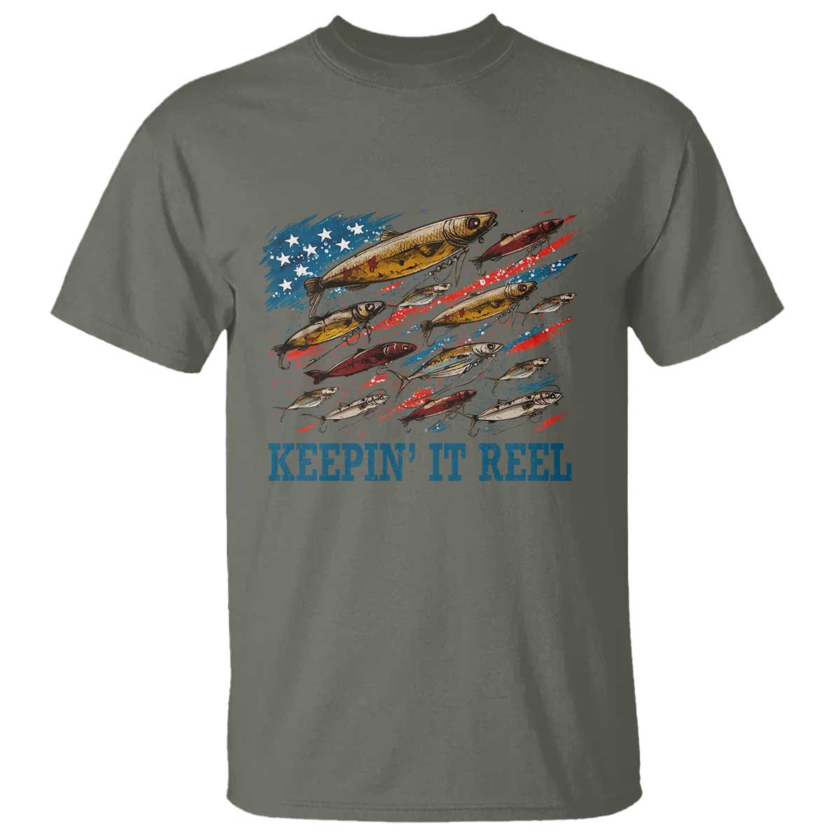 funny-fisherman-keepin-it-reel-t-shirt-fishing-lure-american-flag-bass-fishing