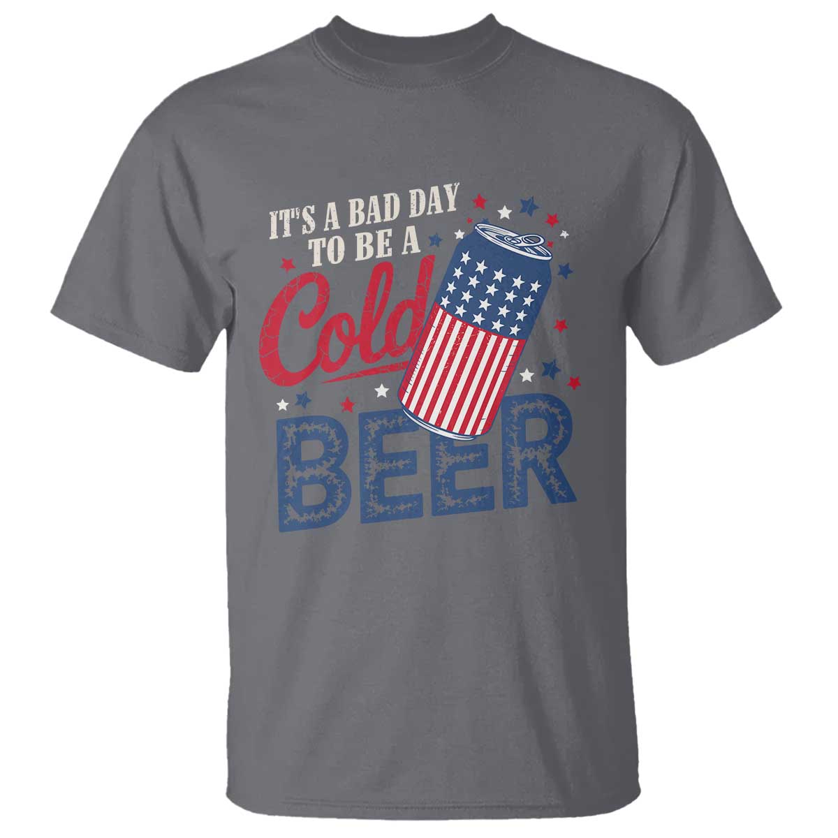 funny-4th-of-july-drinking-t-shirt-its-a-bad-day-to-be-a-cold-beer-american-flag