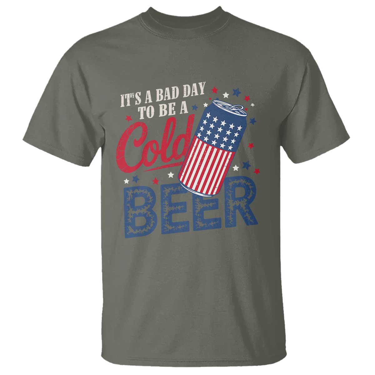funny-4th-of-july-drinking-t-shirt-its-a-bad-day-to-be-a-cold-beer-american-flag