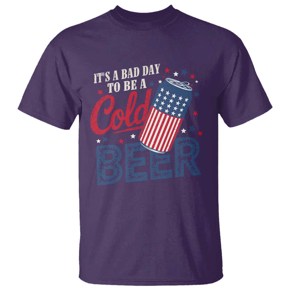 funny-4th-of-july-drinking-t-shirt-its-a-bad-day-to-be-a-cold-beer-american-flag