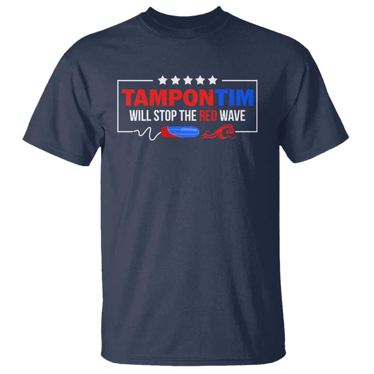 funny-walz-t-shirt-tampon-tim-will-stop-the-red-wave-star